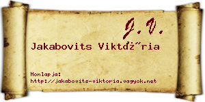 Jakabovits Viktória névjegykártya